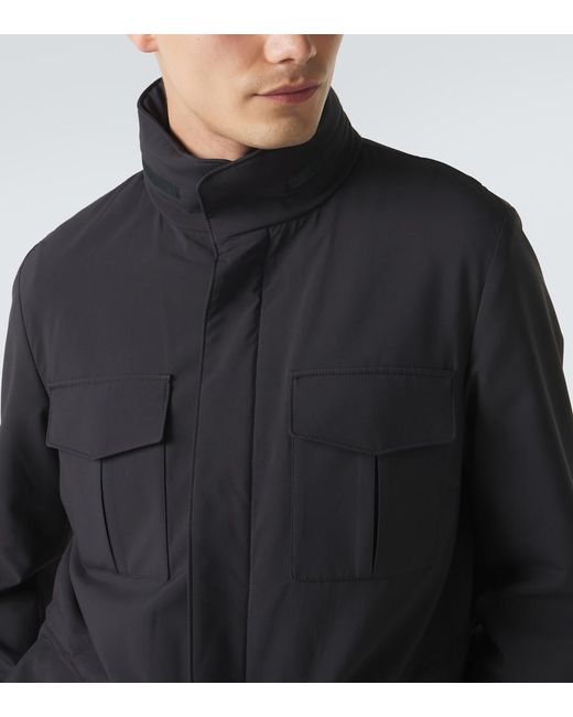 Agnona Blue Technical Field Jacket for men