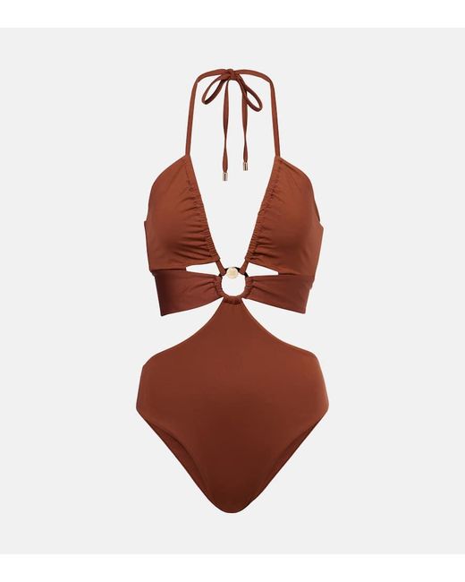 Banador Cleopatra Con Aberturas Max Mara de color Brown