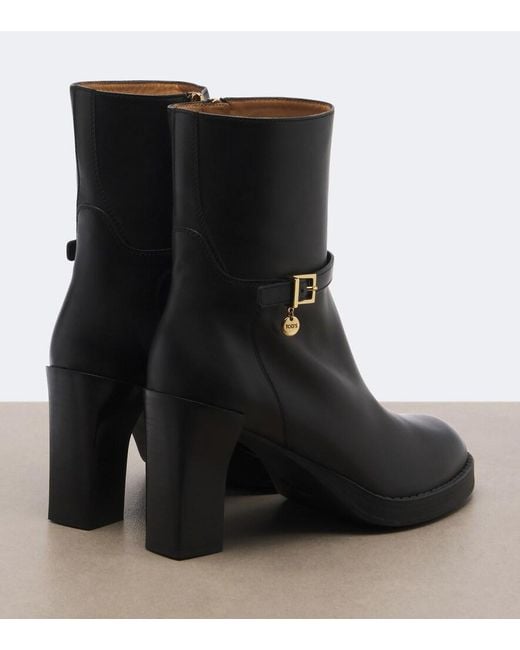 Tod's Black Leather Ankle Boots