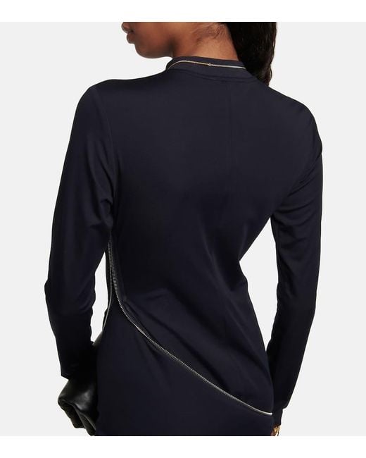 Vestido Corto De Jersey Con Cremallera J.W. Anderson de color Blue