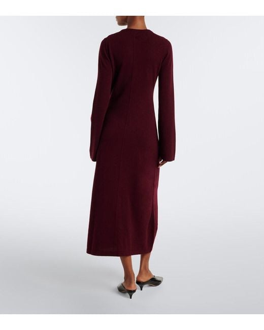 Jardin Des Orangers Red Embellished Wool And Cashmere Sweater Dress
