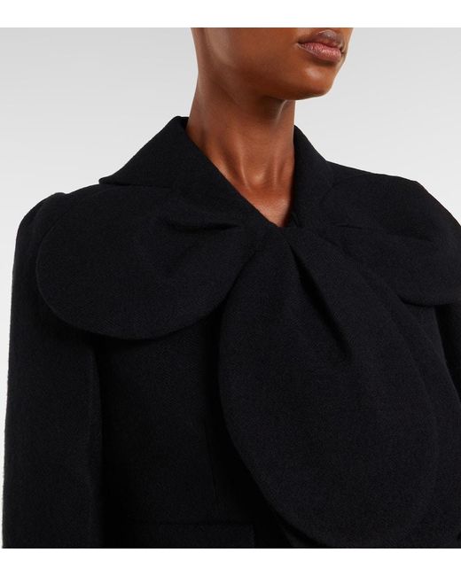 Noir Kei Ninomiya Black Cropped Wool Jacket