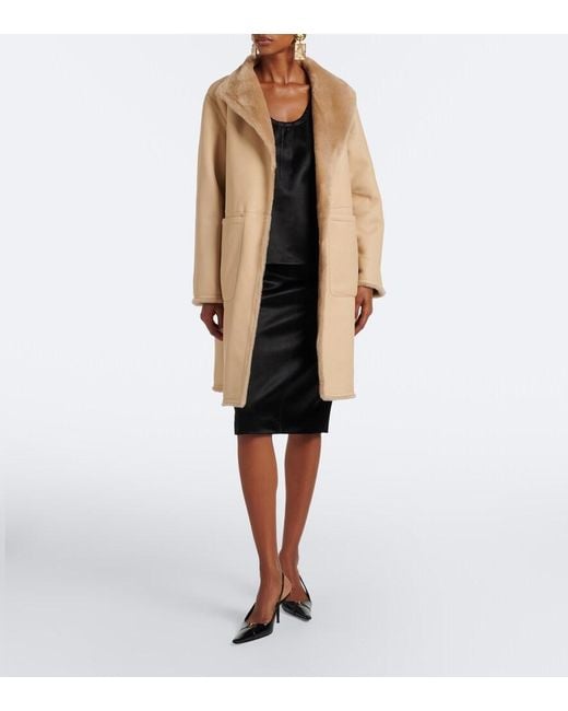 Yves Salomon Natural Shearling Coat