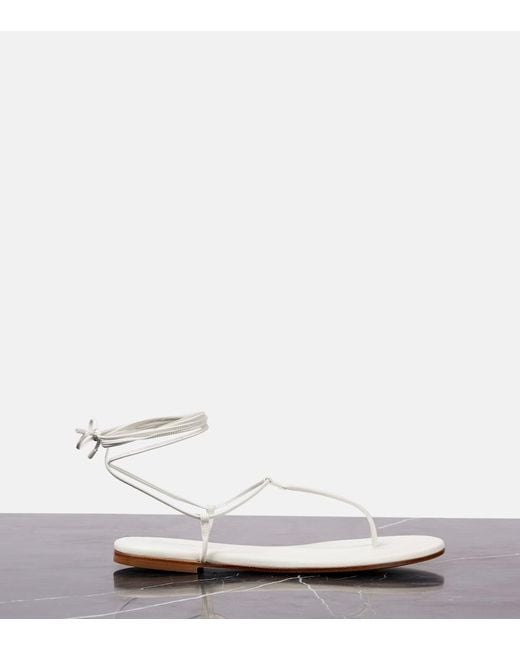 Gianvito Rossi White Gwyneth Leather Sandals