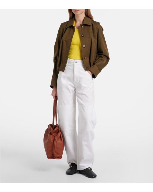 Loewe Brown Flamenco Large Leather Clutch