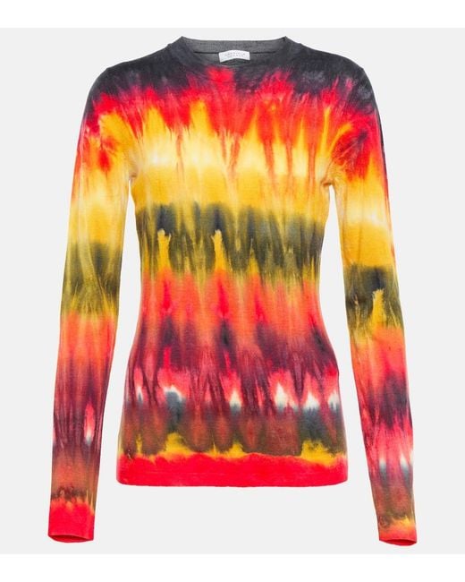 Gabriela Hearst Pink Miller Tie-Dye Cashmere Sweater