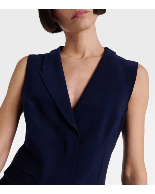 Norma Kamali Blue Single-breasted Vest