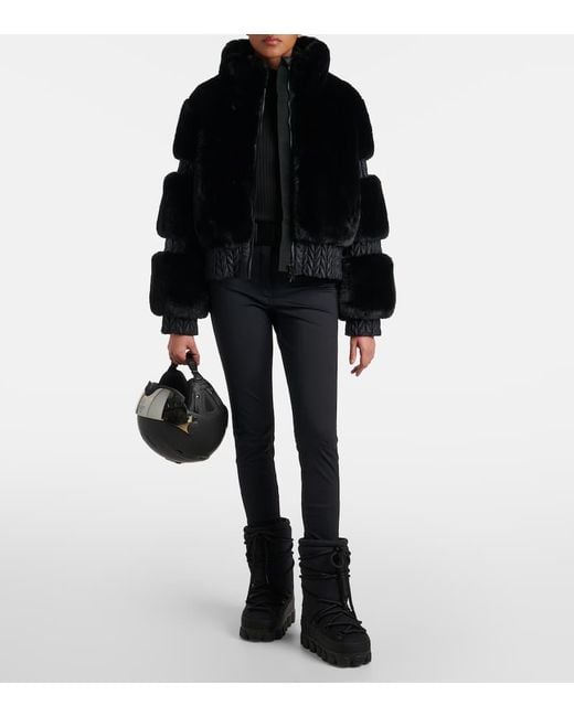 Goldbergh Black Furry Ski Jacket