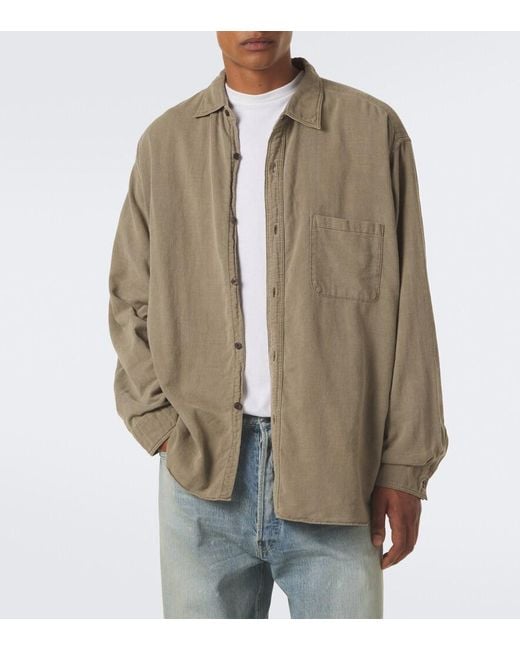 A.PRESSE Green Cotton Shirt for men