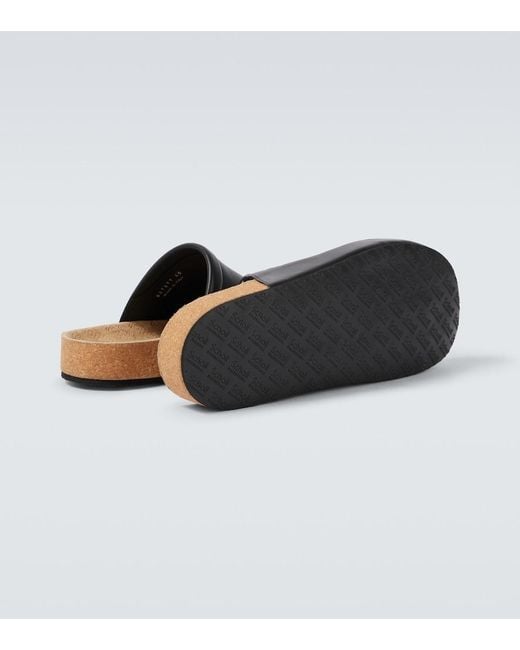 Balenciaga Black X Scholl Leather Mules for men