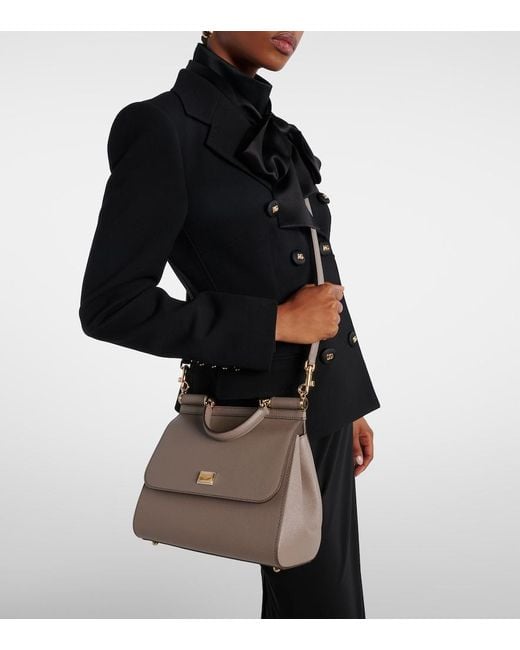 Dolce & Gabbana Brown Sicily Medium Leather Shoulder Bag
