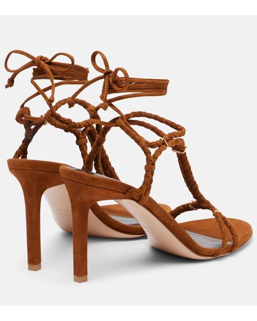 Tom Ford Brown 85 Woven Suede Sandals