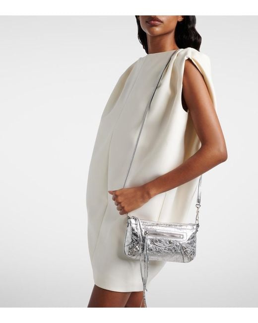 Balenciaga Le City Metallic Leather Shoulder Bag
