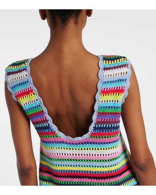 Ganni Multicolor Crocheted Minidress