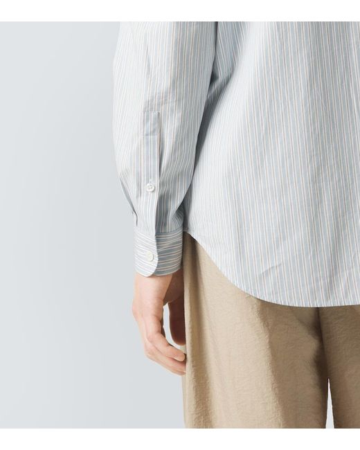 Giorgio Armani White Archivio Striped Cotton Shirt for men