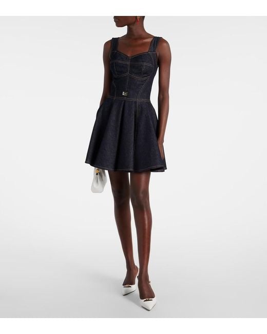 Dolce & Gabbana Blue Denim Dress With Straps