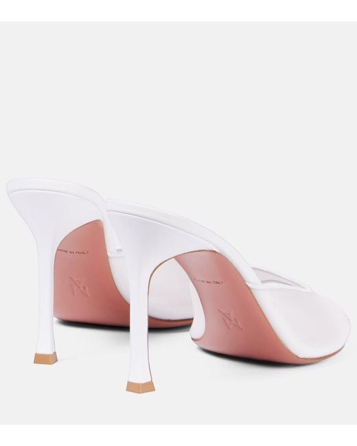 AMINA MUADDI White Bridal Alexa 95 Mesh Mules