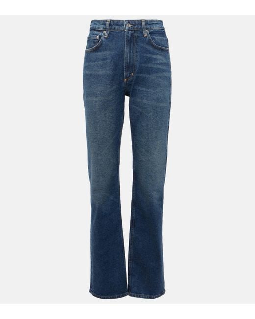 Citizens of Humanity Blue Zurie Mid-rise Straight Jeans