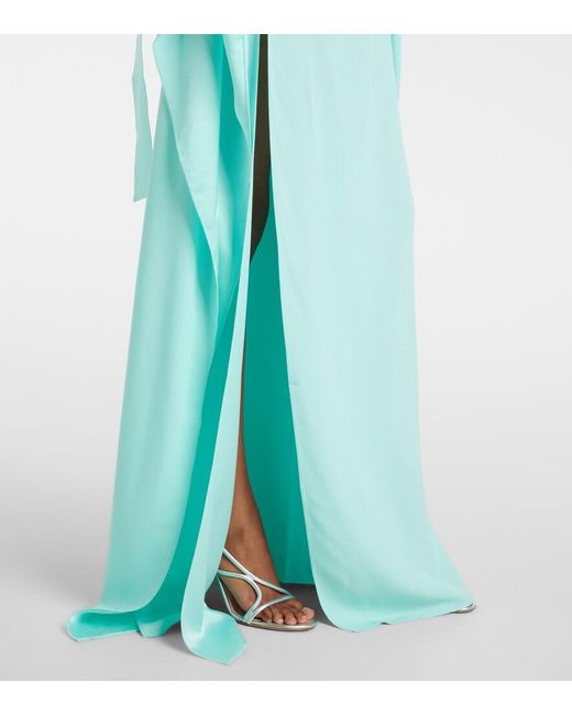 ‎Taller Marmo Blue Taylor Crepe Cady Kaftan