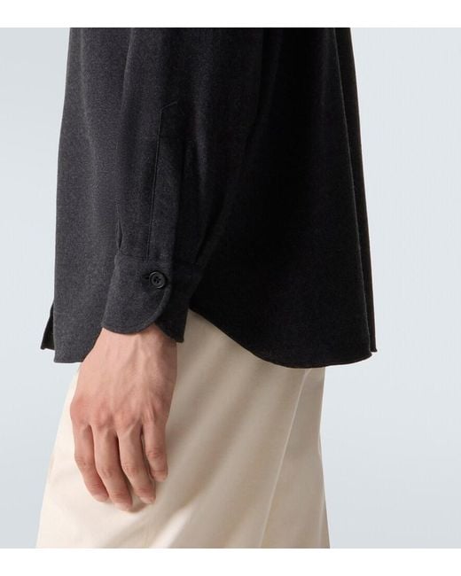Rubinacci Black Virgin Wool Shirt for men