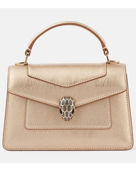 BVLGARI Natural Serpenti Forever Mini Leather Tote Bag