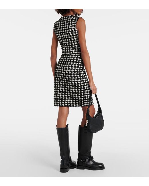 Burberry Black Checked Minidress
