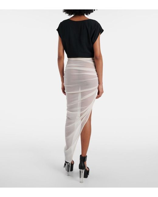 Rick Owens White Lilies Edfu Maxi Skirt