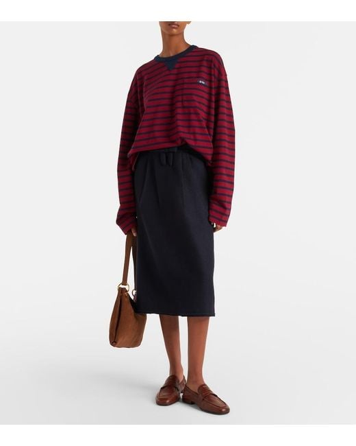 Prada Multicolor Long-Sleeved Striped T-Shirt