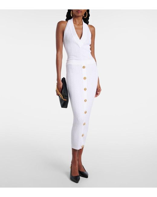 Top Balmain en coloris White