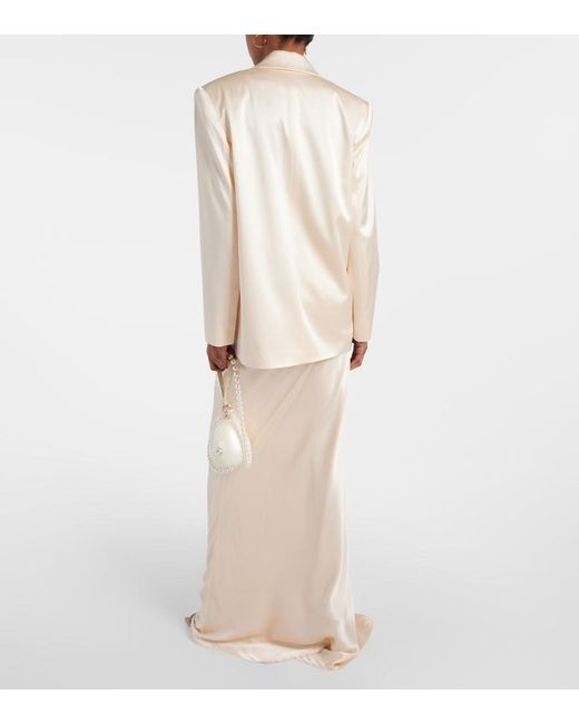 The Sei Natural Oversized Silk Blazer