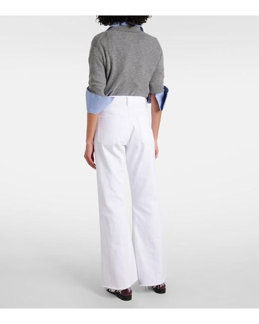 FRAME White The Lax Flared Jeans