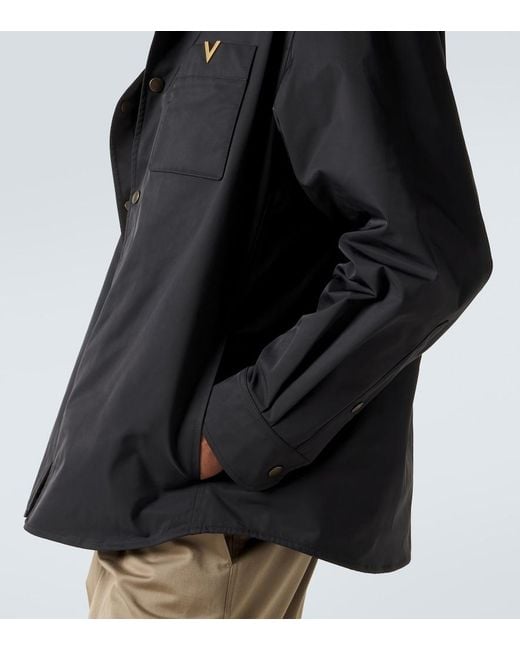 Valentino Black Vgold Technical Overshirt for men