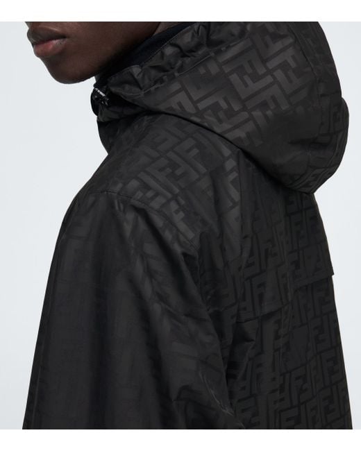 Fendi X K-way Windbreaker Jacket in Black for Men | Lyst UK