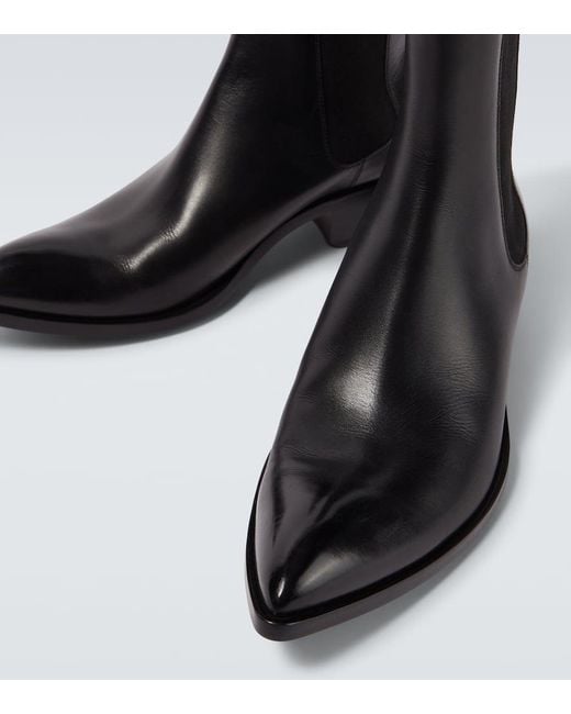 Tom Ford Black Leather Chelsea Boots for men