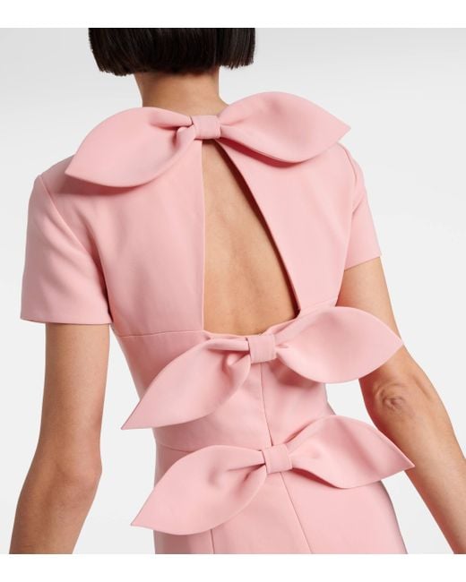 Robe longue a ornements Carolina Herrera en coloris Pink