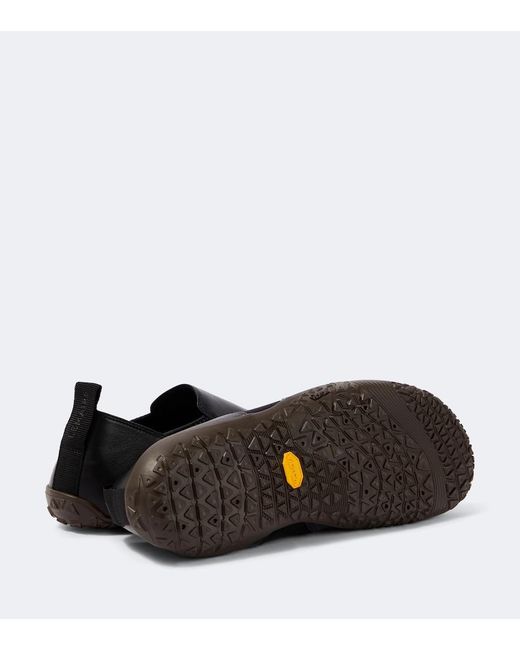 Lemaire Black Vibram Leather Slip-On Shoes for men