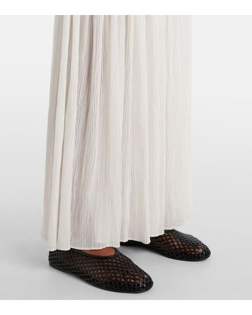 Proenza Schouler White Cora One-Shoulder Crepe Chiffon Maxi Dress