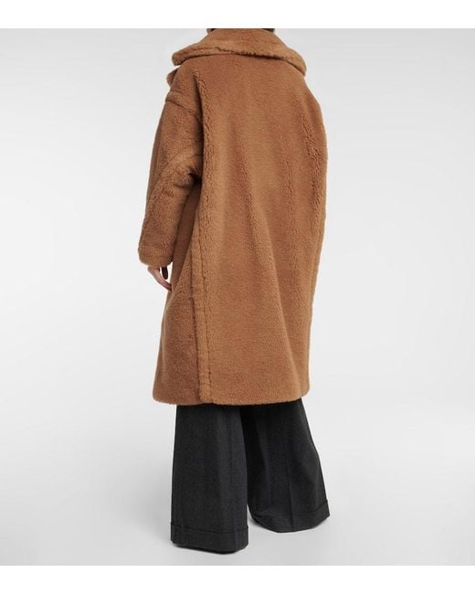 Abrigo Teddy Bear Icon de pelo y seda Max Mara de color Brown