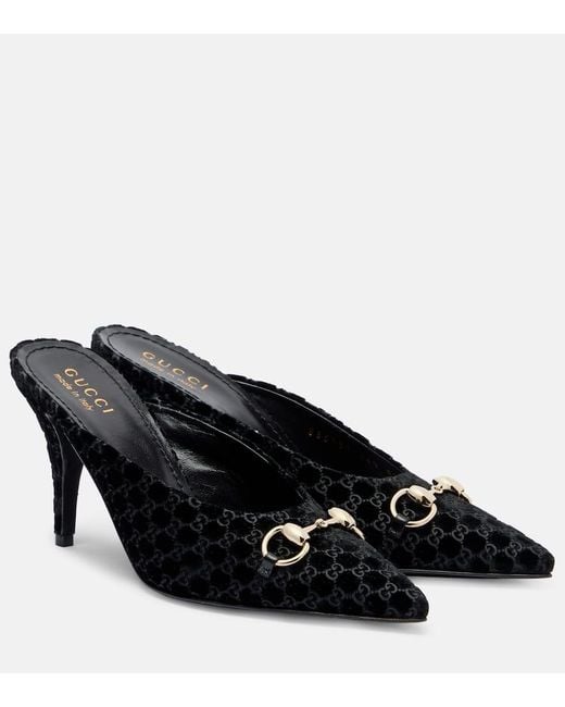 Gucci Black Mule With Horsebit, Size 35 It