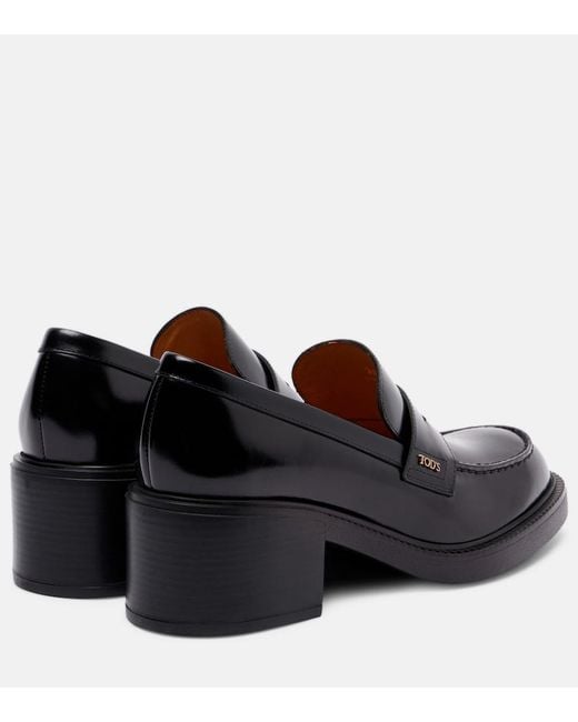 Tod's Black Leather Pump Loafers