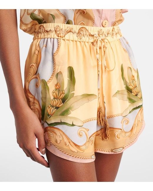 Farm Rio Natural Banana Royalty Kalendoscope Shorts