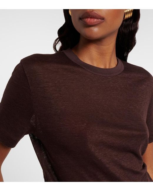Loro Piana Black Gargano Linen Jersey T-Shirt