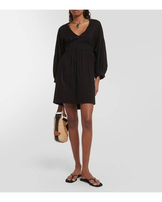 Vestido corto Camilla de algodon Melissa Odabash de color Black