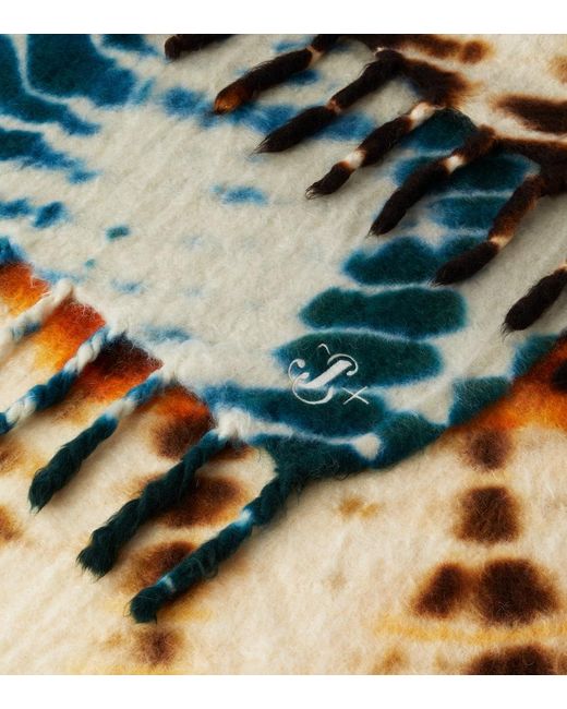 Manta en mezcla de mohair con tie-dye Jil Sander de color Metallic