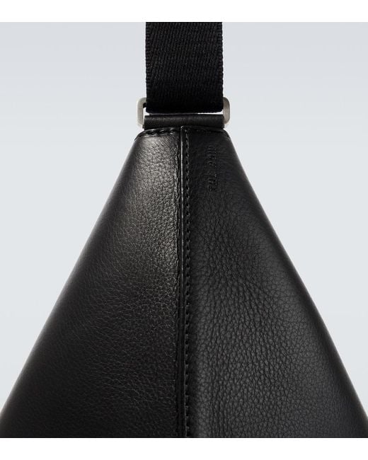 The Row White Crescent Leather Crossbody Bag for men