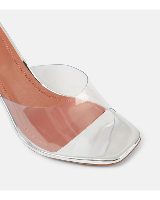 AMINA MUADDI White Lupita Glass 95 Pvc Mules