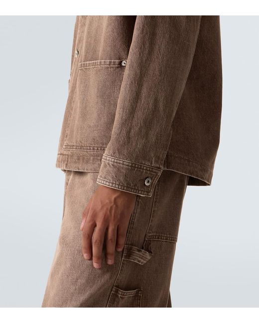 Bottega Veneta Brown Cotton Denim Jacket for men