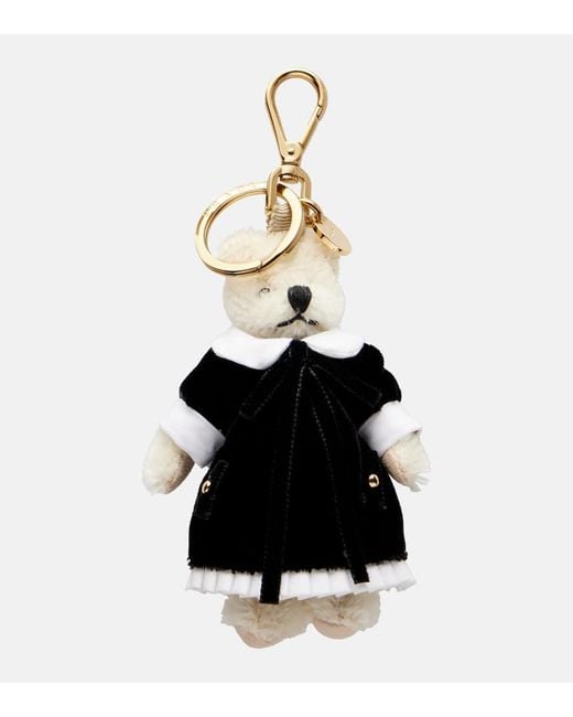 Charm Para Bolso De Terciopelo Prada de color White