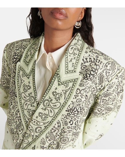 Blazer Matchmaker De Lino Estampado Zimmermann de color Green