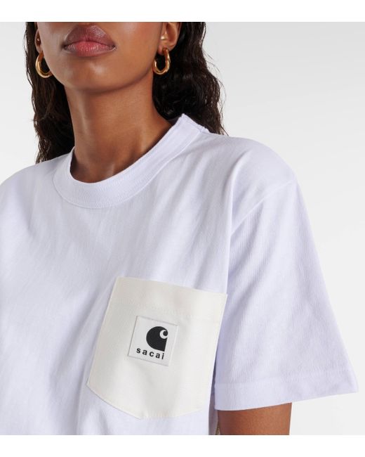 X Carhartt – T-shirt en coton Sacai en coloris White
